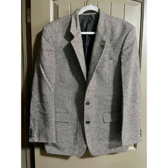Vintage St Michael Marks & Spencer Wool Blazer | Herringbone Tweed | Size Medium - Picture 2 of 8